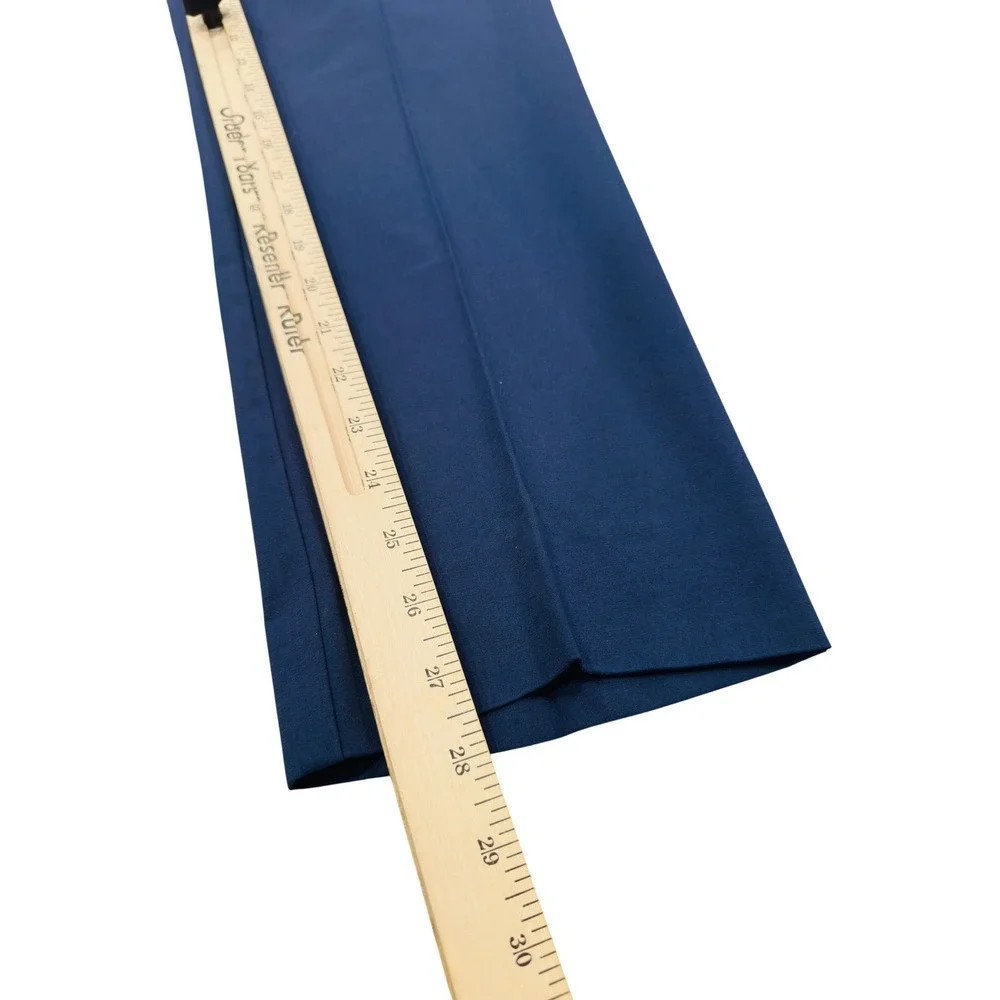 Peter Millar Crown Crafted Mens Size 34x28 Blue Flat Front Dress Pants 34x28